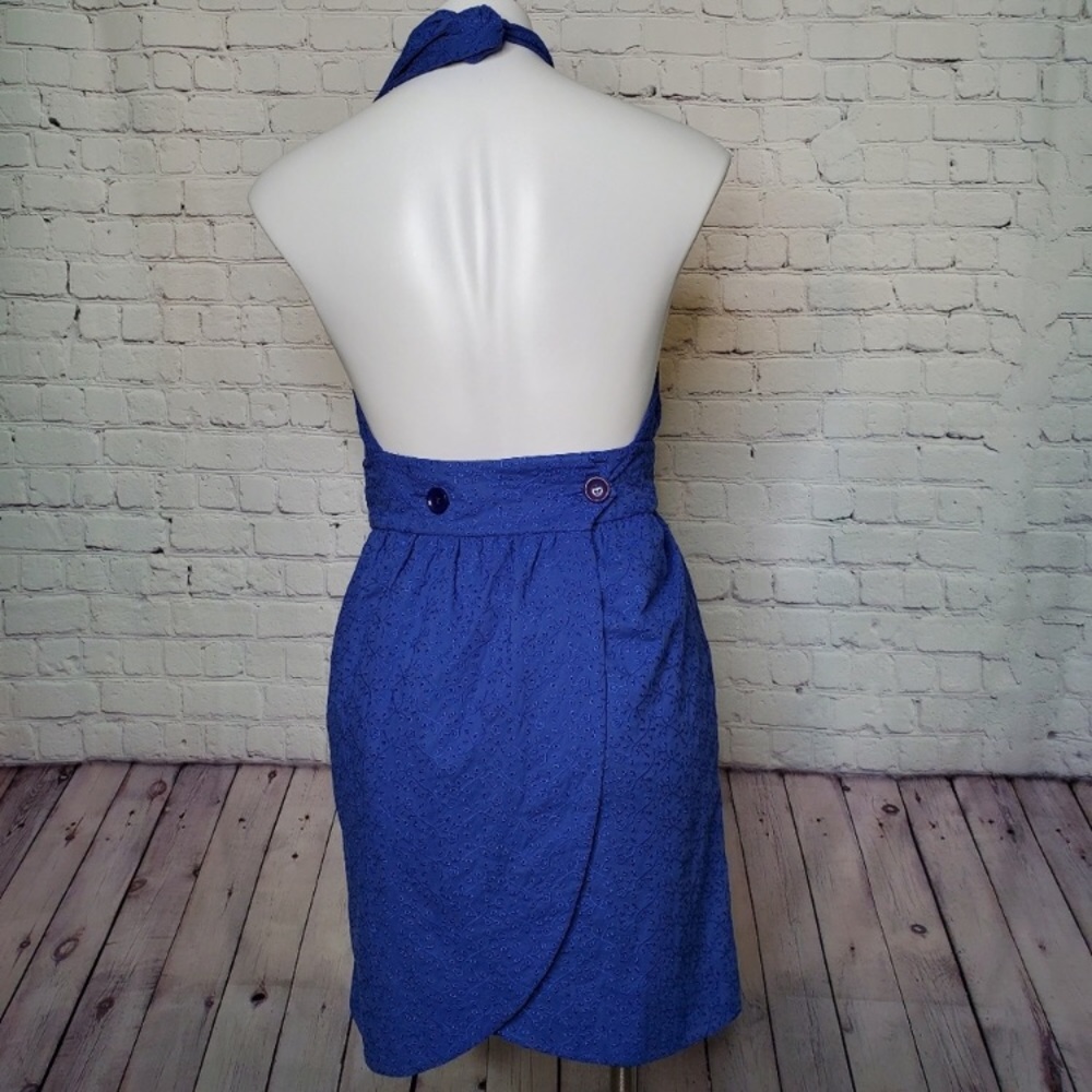 Betsey Johnson Royal Blue Wrap Dress Size 4 - Picture 3 of 8